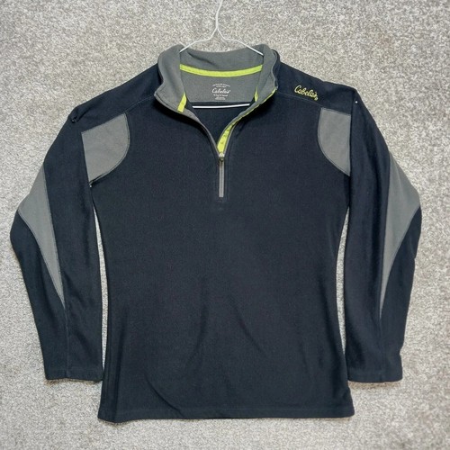 UNDERCOVER Cabelas Giacca Pile Donna M Nero Grigio Sportivo Termico 1 4 Zip Pullover