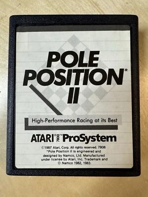 POLE POSITION 2 Atari 7800 Game Cartridge Tested & Cleaned - Image 1 of 3