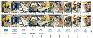 US SCOTT #1489-98 JUMBO PLATE BLOCK OF 20 MNH - TAGGED - Picture 1 of 2