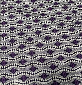 Purple Patterned Cotton Fabric 1/2 Yard 44" Wide by Blue Hill Fabrics - Picture 1 of 10