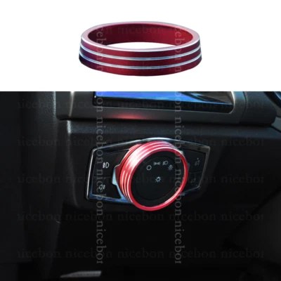 Красная отделка крышки переключателя фар подходит для Ford Fusion Mondeo 2013-2018 - Изображение 1 из 4