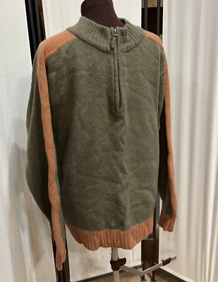 Life is good quarter zip lambs wool sweater mens large 80% lambs wool 20% nylon  - Image 1 of 4