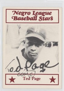 1986 Fritsch Negro League Baseball Stars Ted Page #2