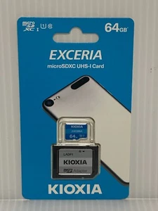 Carte mémoire KIOXIA microSDXC UHS-I 100Mo/s Classe 10 avec adaptateur conversion SD - Photo 1 sur 16
