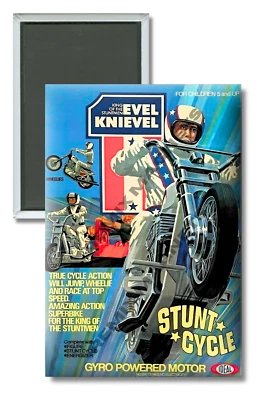 Evel Knievel Ideal Stunt Cycle Box Art 2" x 3" Magnet - Image 1 of 3