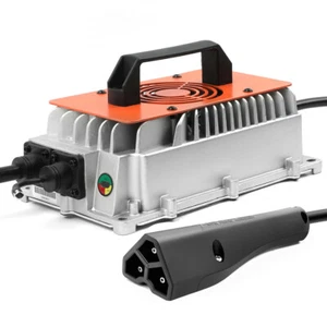 48V 18A Golf Cart Smart Battery Charger Triangle Plug for EzGo Club Car TXT RXV - Picture 1 of 15