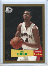 Chris Bosh Raptors 2007-08 Topps 57-58 Variations Gold Basketball #4 (756/2007)