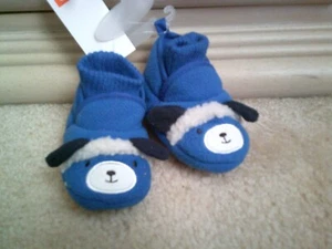 Infant Boy Slippers Socks 0-6 months NWT - Picture 1 of 2