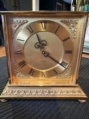 ***RARE  VINTAGE IMHOF BUCHERER 8 DAYS - 15 JEWELS - SWISS MANTLE CLOCK*** - Image 1 of 4