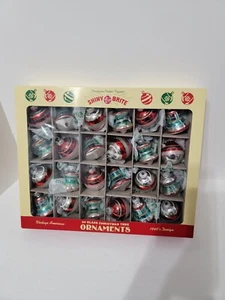 Christopher Radko Shiny Brite Set Of 24 Bells Rounds Glass Ornaments New - Picture 1 of 7