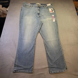 Levis Strauss Signature Womens 24 Totally Shaping Straight Leg Denim Jeans New - Picture 1 of 11