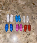 Lot de 6 ~ Chaussures Mattel Barbie escarpins talons hauts rose, bleu et chaussures de tennis vintage