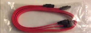 ASUS RED OEM SATA CABLE X2 14G000100929 STRAIGHT TO ANGLED STRAIGHT TO STRAIGHT - Picture 1 of 1