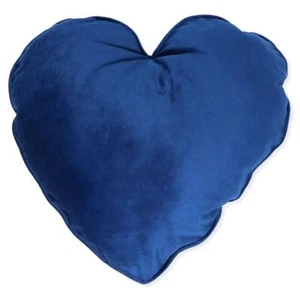Cuscino Cuore Kobaltblau Moderno forma cuore velluto fatto a mano Made in Italy - Picture 1 of 2
