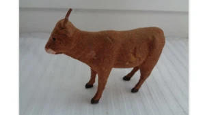 SANTON CERCHE DEVINEAU BOEUF FLOQUE PATTE EN BOIS H 7 CM - Imagen 1 de 2