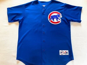 Majestic MLB Chicago Cubs Soto #18 genähtes Authentic Trikot blau rot Größe M HA - Bild 1 von 10