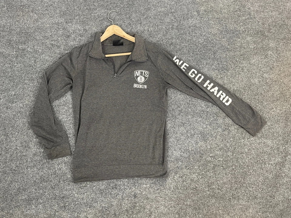  Camisa Brooklyn Nets Para Hombres Suéter Mediano NBA 1/4 Cremallera Baloncesto Pullover N229 Foto 1 de 4