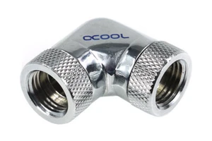 Alphacool HF L-Verbinder 90° - G1/4 drehbar - 2x Innengewinde - Chrome - Bild 1 von 5