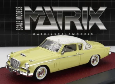wonderful resin-modelcar  1/43 - STUDEBAKER POWER HAWK 1956 - yellow/white - Image 1 of 2