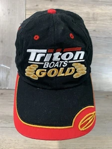 TRITON Owners Boats Red Adjustable Hat Embroidered Baseball Cap Fishing Boating - Picture 1 of 6