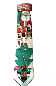Cravatta Hallmark Holiday Traditions nuova con etichetta Babbo Natale renna natale - Foto 1 di 7