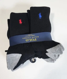 Polo Ralph Lauren Little Boys Colorblocked Crew Socks 6 Pk Sz 4 - 7 - NWT - Picture 1 of 1