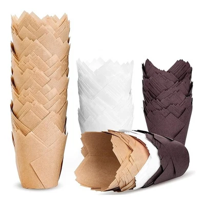 200 Stück Tulpen-Cupcake-Förmchen, Muffin-Förmchenhalter für Backförmchen, 4336 - Bild 1 von 4