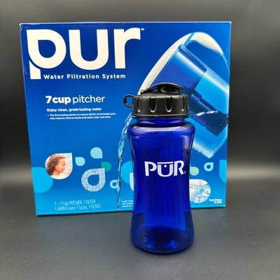 PUR Water Fltration System 7 Cup Pitcher, 1 filter & 1 refillable bottle CR-6000 - Image 1 of 4