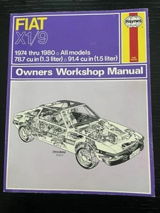Haynes Service & Repair Manual FIAT X1/9 X19 Excellent Unread Condition - Picture 1 of 5
