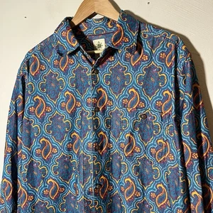 Camisa The Territory Ahead Para Hombres XL Estampado Colorido Pana Suroeste Abotonada - Imagen 1 de 8