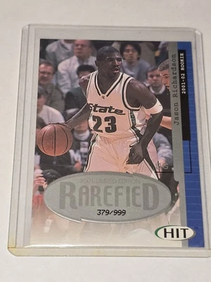 2001-02 SAGE Hit - Rarefied Jason Richardson #R23 Silver /999 (RC) - Image 1 of 2