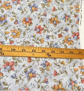 Charms Benartex Fabric Blue Multi Floral Quilting Cotton 2-1/3 yards 42" Wide - Picture 1 of 4