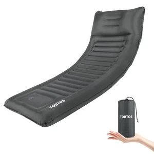 TOBTOS Inflatable Camping Sleeping Pad with Pillow, Thick 6 Inch Ultralight - Picture 1 of 5