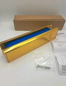 Yale P207 Firemaster 12" Letterplate gold eloxiert CF 219 Briefkasten Tür Haus  - Bild 1 von 8