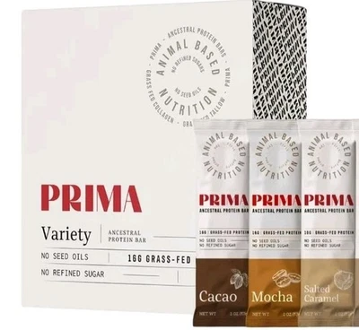 BARRA PROTEICA PRIMA ANCESTRAL Barras Proteicas Alimentadas con Pasto. Pack de 7 - Pack Variedad Foto 1 de 4