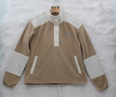 Pullover corto Columbia Benton Springs medio a presión para mujer talla S beige #15 nuevo con etiquetas Foto 1 de 4