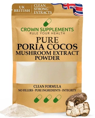 Pure Poria Cocos Powder | Wolfiporia Extensa | Clean | Crown Supplements UK