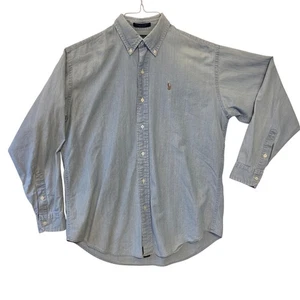 Polo Ralph Lauren Mens Light Blue Button Down Long Sleeve Cotton Shirt M - Picture 1 of 12