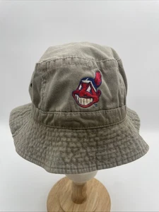Cleveland Indians Vintage Chief Wahoo MLB Bucket Hat Small Embroidered Size S/M - Picture 1 of 6