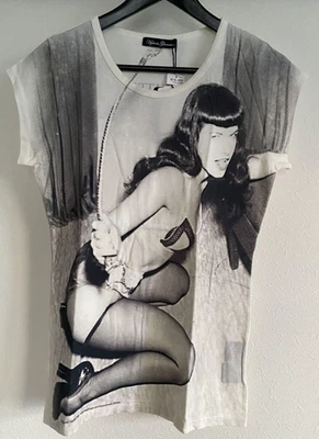 Hysteric Glamour Bettie Page Photo Print T shirt Free Size Y2K New w/ Tag Japan - Image 1 of 4
