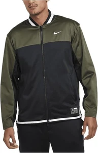 Size XL- Nike Golf Club Men's Dri-FIT Full-Zip Golf Jacket, Black/Cargo Khaki. - Picture 1 of 6