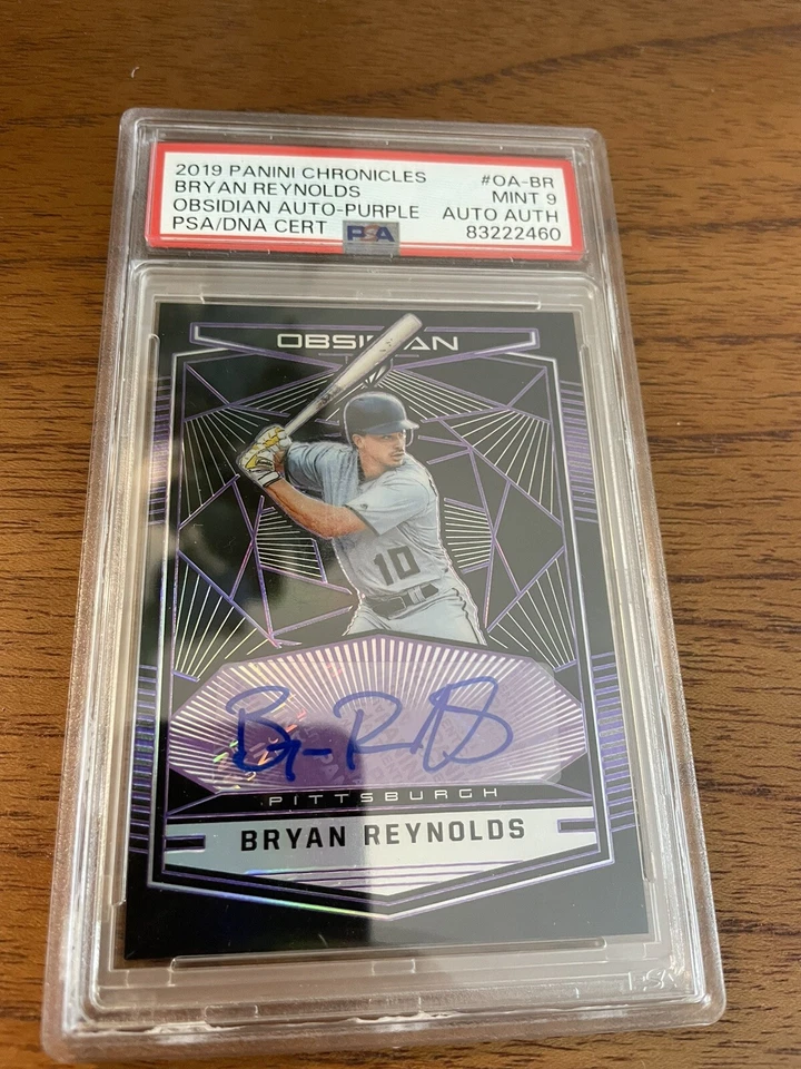 Bryan Reynolds 2019 Panini Obsidian RC Auto /99 PSA 9 - Image 1 of 2