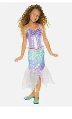Disneys  Little Mermaid Ariel Kids Fantasy Play Costume 2 Piece Sizes 4-6X NWT - Image 1 of 3