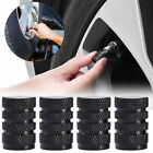 4pcs Black Car Wheel Tire Tyre Valve Stems Dust Cover Aluminium Cap Accessories