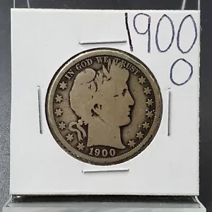 1900 O 50C Barber Silver Eagle HALF DOLLAR Coin Choice VG Very Good / Fine - Picture 1 of 2