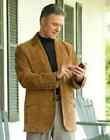 TAN Coat Men's Handmade Stylish Formal Work Party Real Soft Suede Leather Blazer