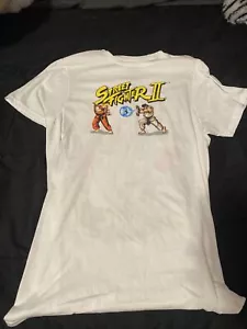 Capcom Street Fighter 2 Promo T-Shirt Short Sleeve Size Small Double Sided New - Picture 1 of 3