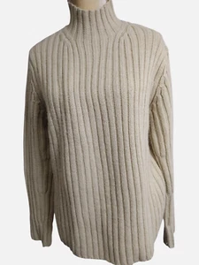 Lauren Ralph Lauren Sweater Women M Knit Cable Alpaca Wool Blend Chunky - Picture 1 of 11