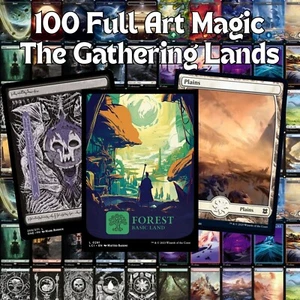 Magic The Gathering Magic The Gathering - Lote completo de 100 tierras artísticas - 20 de cada tipo - Imagen 1 de 1