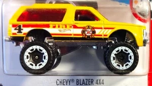 Hot Wheels 2016 HW Rescue Chevy Blazer 4x4 giallo salvataggio fuoco fuori strada DHT03 - Foto 1 di 3